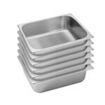 6X Gastronorm GN Pan Full Size 1/2 GN Pan 10cm Deep Stainless Steel Tray