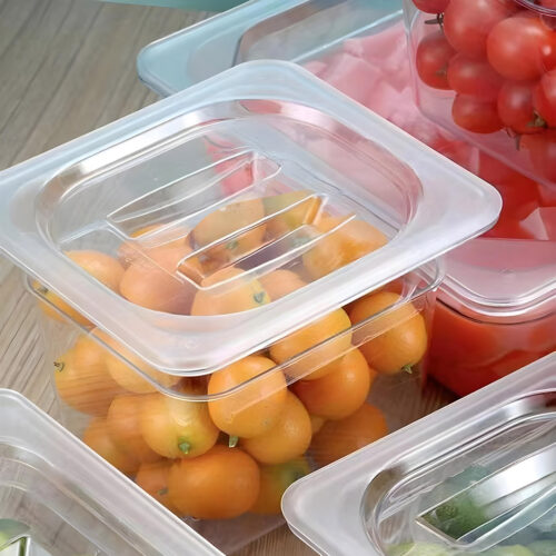 Clear Gastronorm 1/6 GN Lid Food Tray Top Cover Bundle of 6 - Image 4