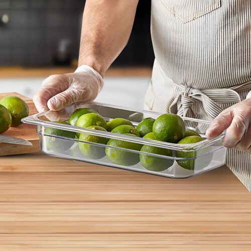 65mm Clear Gastronorm GN Pan 1/3 Food Tray Storage Bundle of 6 - Image 6