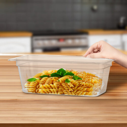100mm Clear Gastronorm GN Pan 1/3 Food Tray Storage Bundle of 6 - Image 4