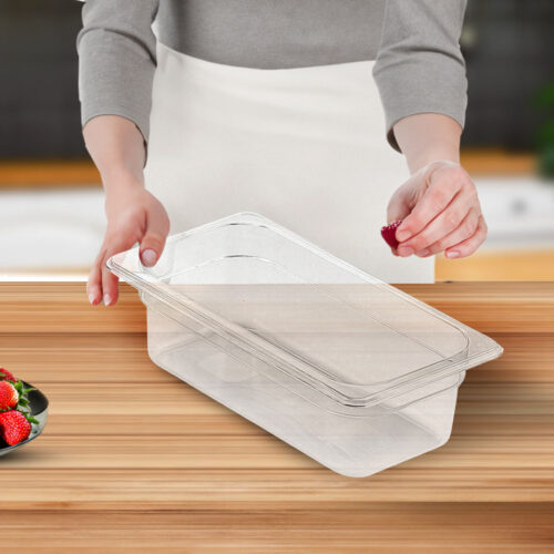 100mm Clear Gastronorm GN Pan 1/3 Food Tray Storage Bundle of 6 - Image 6