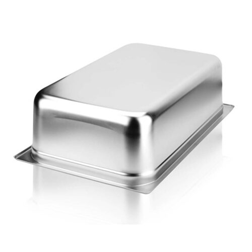 4x Gastronorm GN Pan Full Size 1/1 GN Pan 15cm Deep Stainless Steel Tray with Lid - Image 6