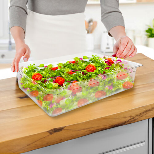 150mm Clear Gastronorm GN Pan 1/1 Food Tray Storage Bundle of 4 - Image 4