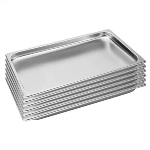 6X Gastronorm GN Pan Full Size 1/1 GN Pan 2cm Deep Stainless Steel Tray