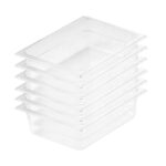 100mm Clear Gastronorm GN Pan 1/2 Food Tray Storage Bundle of 6