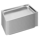 12x Gastronorm GN Pan Full Size 1/1 GN Pan 2cm Deep Stainless Steel Tray