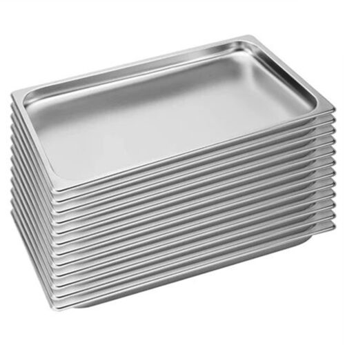 12x Gastronorm GN Pan Full Size 1/1 GN Pan 2cm Deep Stainless Steel Tray