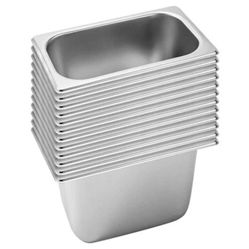 12x Gastronorm GN Pan Full Size 1/3 GN Pan 20cm Deep Stainless Steel Tray