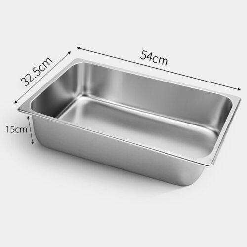 6X Gastronorm GN Pan Full Size 1/1 GN Pan 15cm Deep Stainless Steel Tray - Image 2