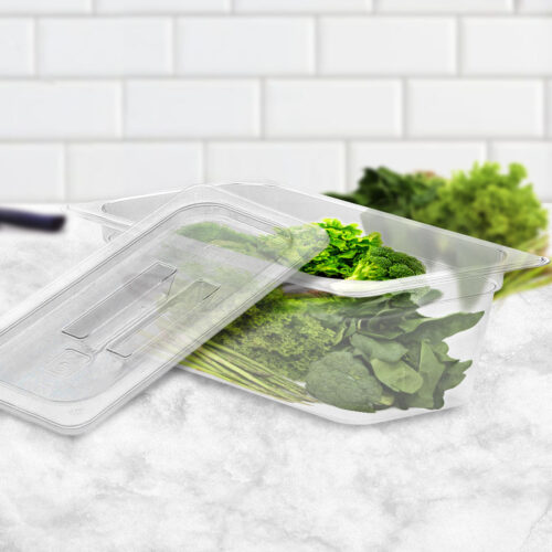 65mm Clear Gastronorm GN Pan 1/3 Food Tray Storage Bundle of 6 with Lid - Image 3
