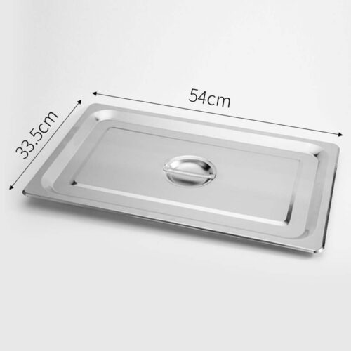 6X Gastronorm GN Pan Full Size 1/1 GN Pan 15cm Deep Stainless Steel Tray with Lid - Image 3