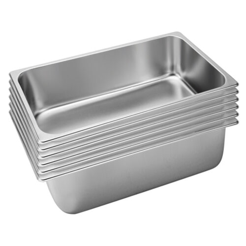 6X Gastronorm GN Pan Full Size 1/1 GN Pan 20cm Deep Stainless Steel Tray
