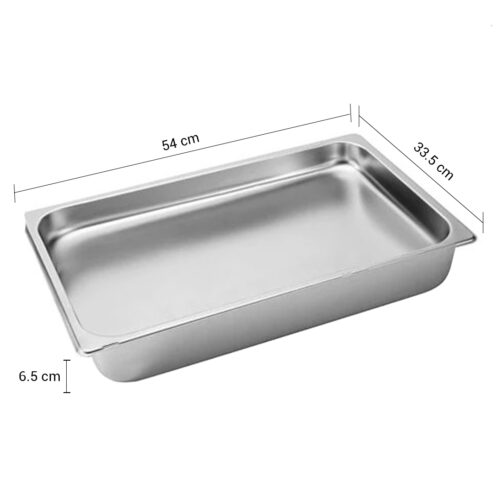 12x Gastronorm GN Pan Full Size 1/1 GN Pan 10cm Deep Stainless Steel Tray - Image 2