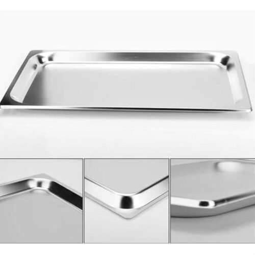 12x Gastronorm GN Pan Full Size 1/1 GN Pan 10cm Deep Stainless Steel Tray - Image 3