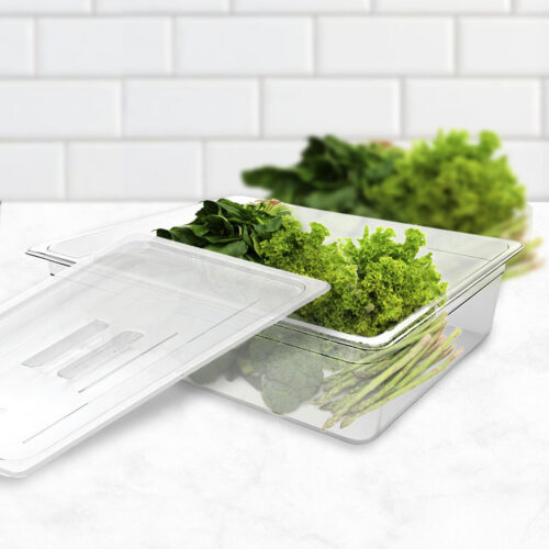 150mm Clear Gastronorm GN Pan 1/1 Food Tray Storage Bundle of 6 with Lid - Image 3