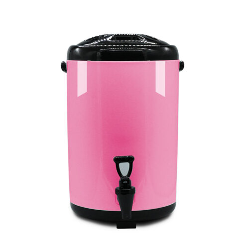 8L Stainless Steel Insulated Drink Barrel Hot Cold Beverage Dispenser with Faucet Pink - Image 3