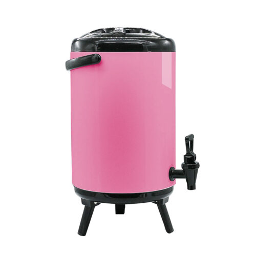 8L Stainless Steel Insulated Drink Barrel Hot Cold Beverage Dispenser with Faucet Pink - Image 4