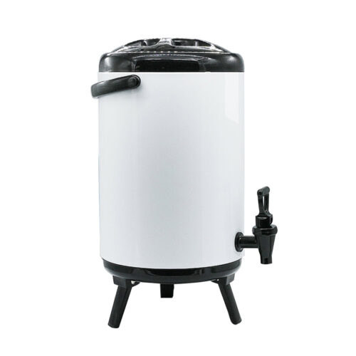 10L Stainless Steel Insulated Drink Barrel Hot Cold Beverage Dispenser with Faucet White - Image 7