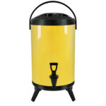 10L Stainless Steel Insulated Drink Barrel Hot Cold Beverage Dispenser with Faucet Yellow