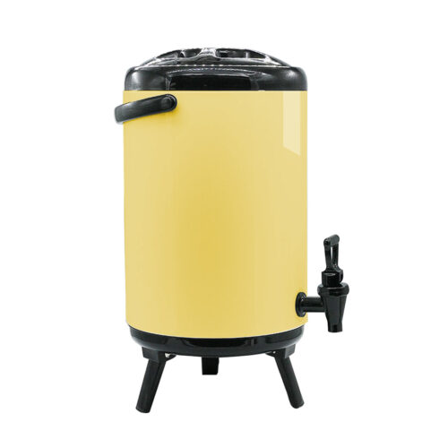 12L Stainless Steel Insulated Drink Barrel Hot Cold Beverage Dispenser with Faucet Yellow - Image 4