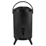 14L Stainless Steel Insulated Drink Barrel Hot Cold Beverage Dispenser with Faucet Black