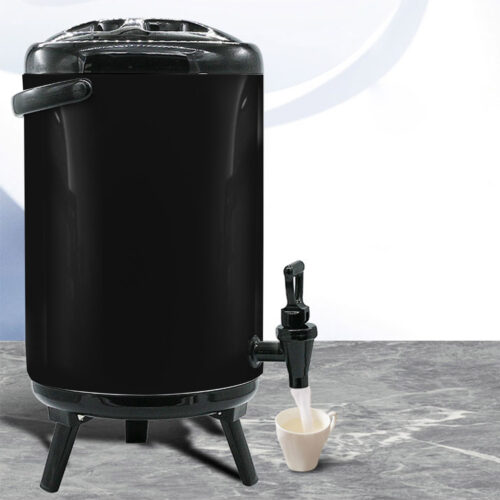 14L Stainless Steel Insulated Drink Barrel Hot Cold Beverage Dispenser with Faucet Black - Image 7