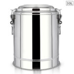 30L Stainless Steel Insulated Stock Pot Hot Cold Beverage Container