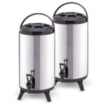 2x 10L Portable Insulated Cold/Heat Coffee Tea Beer Barrel Brew Pot with Dispenser