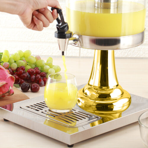 Single 8L Stainless Steel Dispenser Beverage Juicer Transparent Commercial Drink Container Jug - Image 9