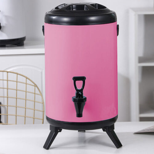 2x 14L Stainless Steel Insulated Drink Barrel Hot Cold Beverage Dispenser with Faucet Pink - Image 8
