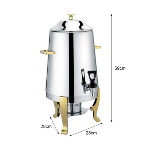 Stainless Steel Dispenser Beverage Juicer Commercial Buffet Drink Container Jug with Side Handles - Image 4