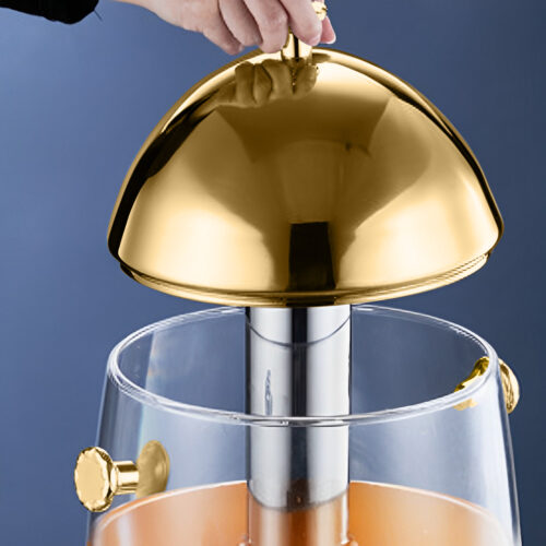 Stainless Steel 12L Beverage Dispenser Hot Cold Juice Water Tea Chafer Urn Buffet Drink Container Jug with Gold Accents - Image 10