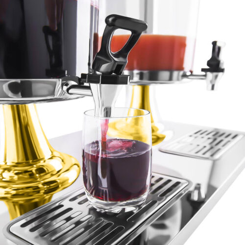 16L Dual Stainless Steel Dispenser Beverage Juicer Transparent Commercial Drink Container Jug - Image 6