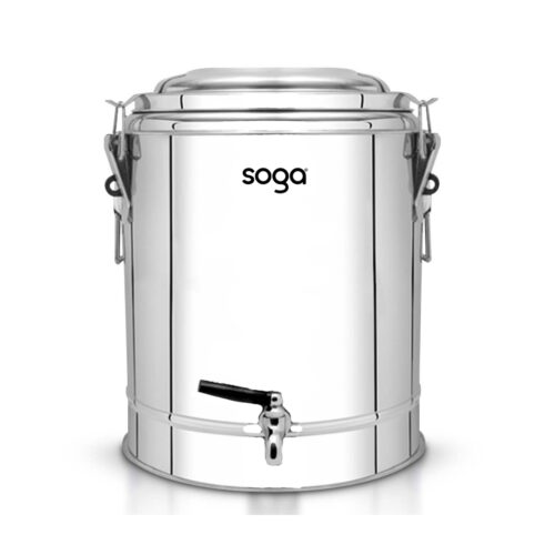 40L Stainless Steel Insulated Stock Pot Dispenser Hot Cold Beverage Container with Tap