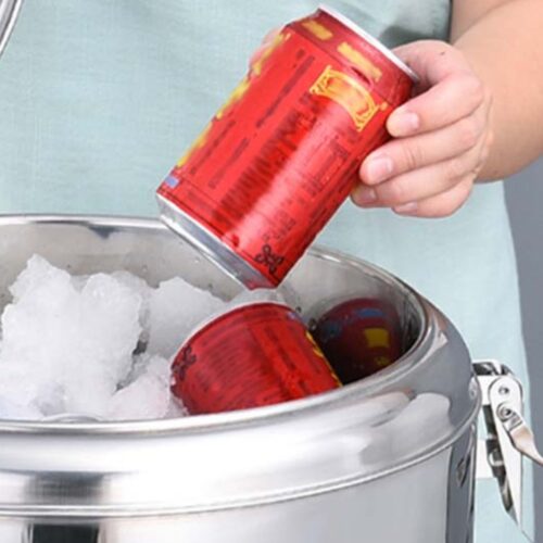 40L Stainless Steel Insulated Stock Pot Dispenser Hot Cold Beverage Container with Tap - Image 5