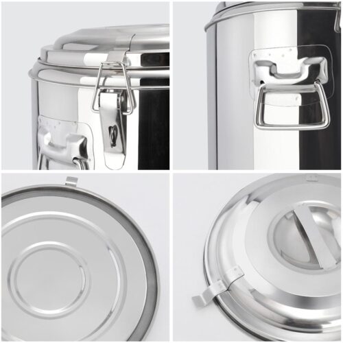2x 22L Stainless Steel Insulated Stock Pot Hot Cold Beverage Container - Image 8