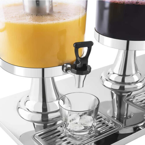 Triple Head 24L Stainless Steel Dispenser Beverage Juicer Transparent Commercial Drink Container Jug - Image 7