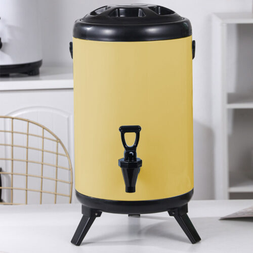 4x 8L Stainless Steel Insulated Drink Barrel Hot Cold Beverage Dispenser with Faucet Yellow - Image 8