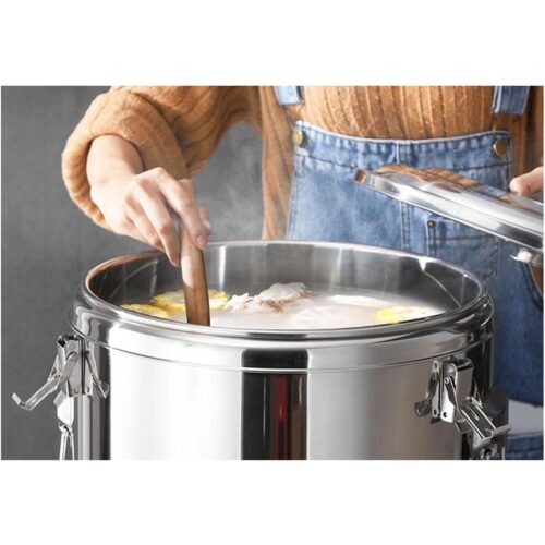 2x 35L Stainless Steel Insulated Stock Pot Hot Cold Beverage Container - Image 3