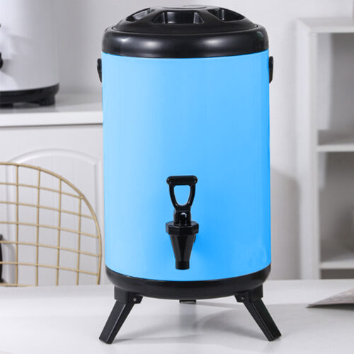 4x 12L Stainless Steel Insulated Drink Barrel Hot Cold Beverage Dispenser with Faucet Blue - Image 8