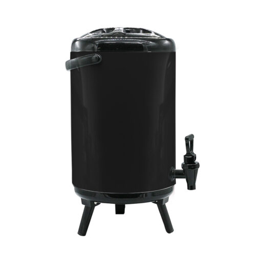 4x 14L Stainless Steel Insulated Drink Barrel Hot Cold Beverage Dispenser with Faucet Black - Image 4