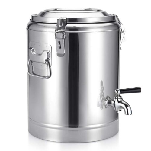 2x 35L Stainless Steel Insulated Stock Pot Dispenser Hot Cold Beverage Container with Tap - Image 2