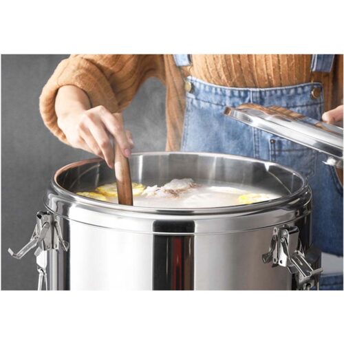 2x 35L Stainless Steel Insulated Stock Pot Dispenser Hot Cold Beverage Container with Tap - Image 8