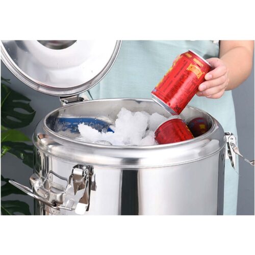 2x 35L Stainless Steel Insulated Stock Pot Dispenser Hot Cold Beverage Container with Tap - Image 9