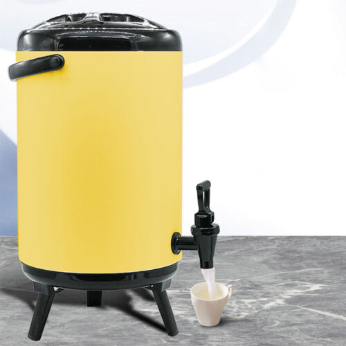 4x 16L Stainless Steel Insulated Drink Barrel Hot Cold Beverage Dispenser with Faucet Yellow - Image 7