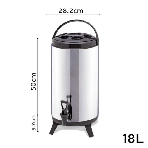 4x 18L Portable Insulated Cold/Heat Coffee Tea Beer Barrel Brew Pot with Dispenser - Image 6