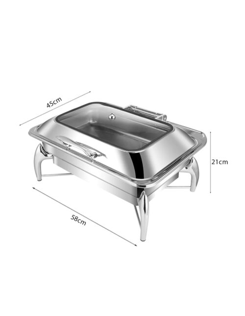 Stainless Steel Chafing Dish Tray Buffet Cater Food Warmer Chafer with Top Lid - Image 4