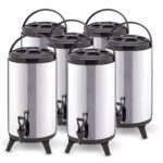 6X 10L Portable Insulated Cold/Heat Coffee Tea Beer Barrel Brew Pot with Dispenser