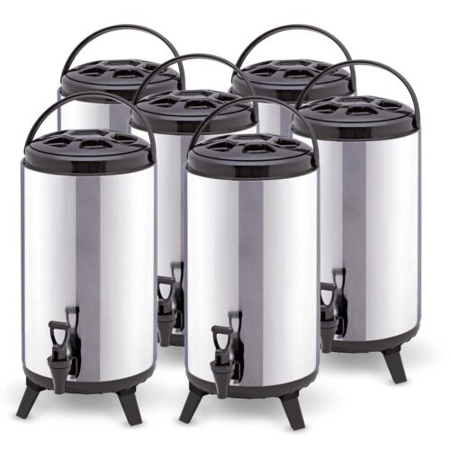 6X 12L Portable Insulated Cold/Heat Coffee Tea Beer Barrel Brew Pot with Dispenser