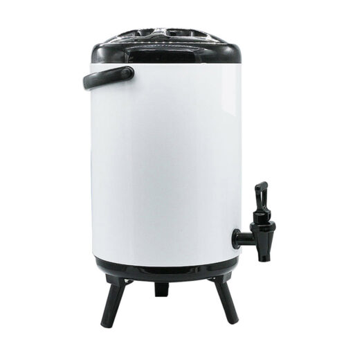 8X 8L Stainless Steel Insulated Drink Barrel Hot Cold Beverage Dispenser with Faucet White - Image 4